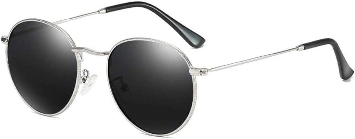 Ronde gepolariseerde zonnebril dames heren vintage super licht metalen montuur glazen retro mode bril voor rijden vissen