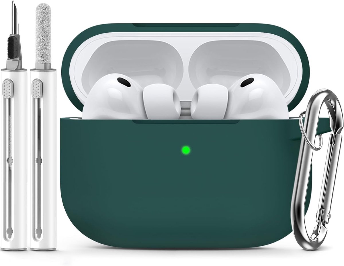 Compatible with AirPods Pro 3 Case - Deep -B | Silicone Protective Case Cover for Apple Air Pod Pro 3rd (2025), Unisex Design, with Cleaning Kit