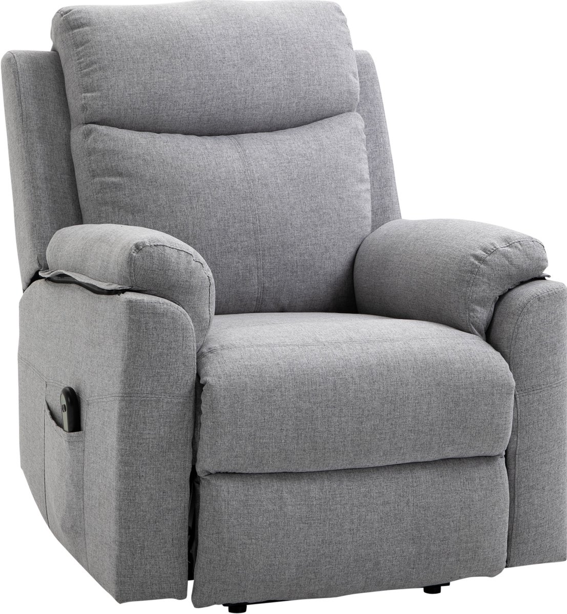Homona Elektrische sta-opfauteuil - Met ligfunctie en afstandsbediening - 83 x 89 x 102 cm - Grijs