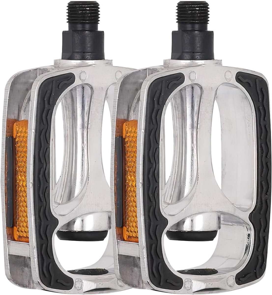 Aluminium MTB Pedalen met Reflecterende Strepen, Antislip Trekking Fietspedalen voor Mountainbike en BMX