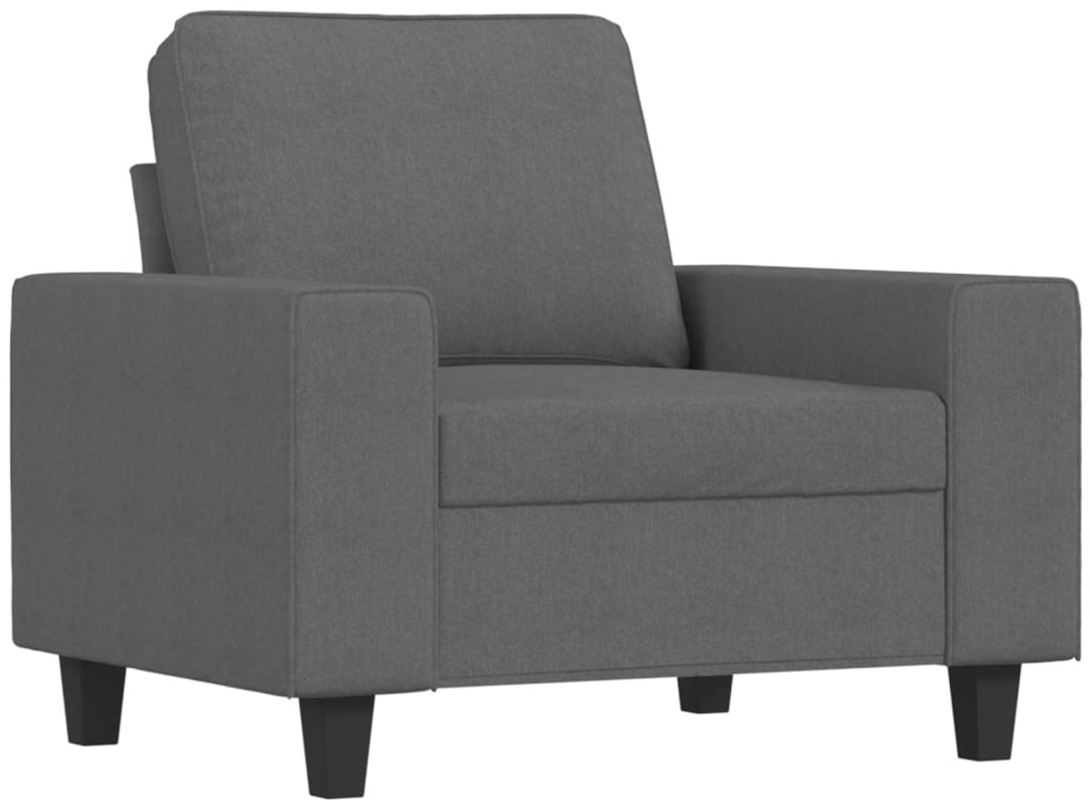 vidaXL Fauteuil - 60 - cm - stof - donkergrijs