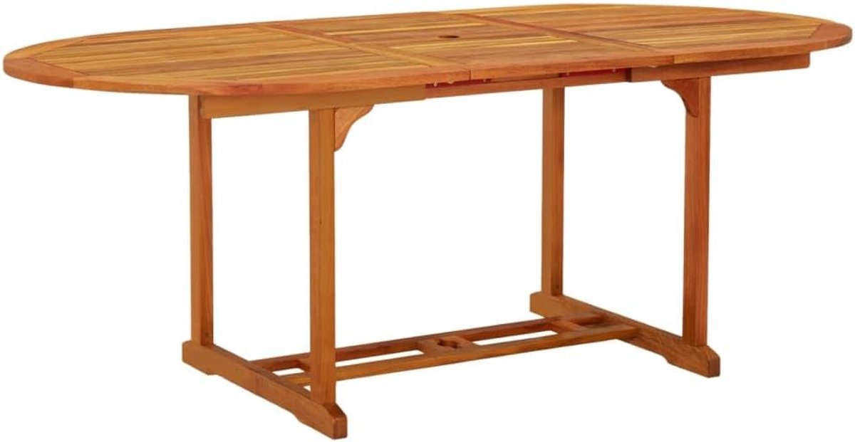 200 x 100 x 75 cm, massief hout eucalyptus, tuinlounge-tafel, patiotafel, balkon, eettafel voor tuinen, terrassen, balkons