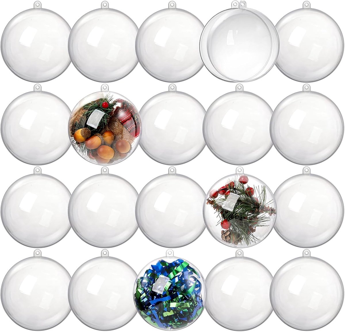 Kerstballen plastic ornamenten bal transparant vulbare bal voor kerstboom home decor bruiloft verjaardag partij - 10 cm