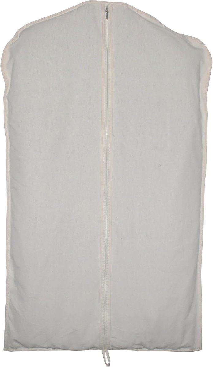 100% katoenen canvas kledingzakken voor kastopslag en reistassen voor kleding, jassen, jassen, overhemden, jurken pak kledinghoes voor het opbergen van kleding (61 x 100 cm)