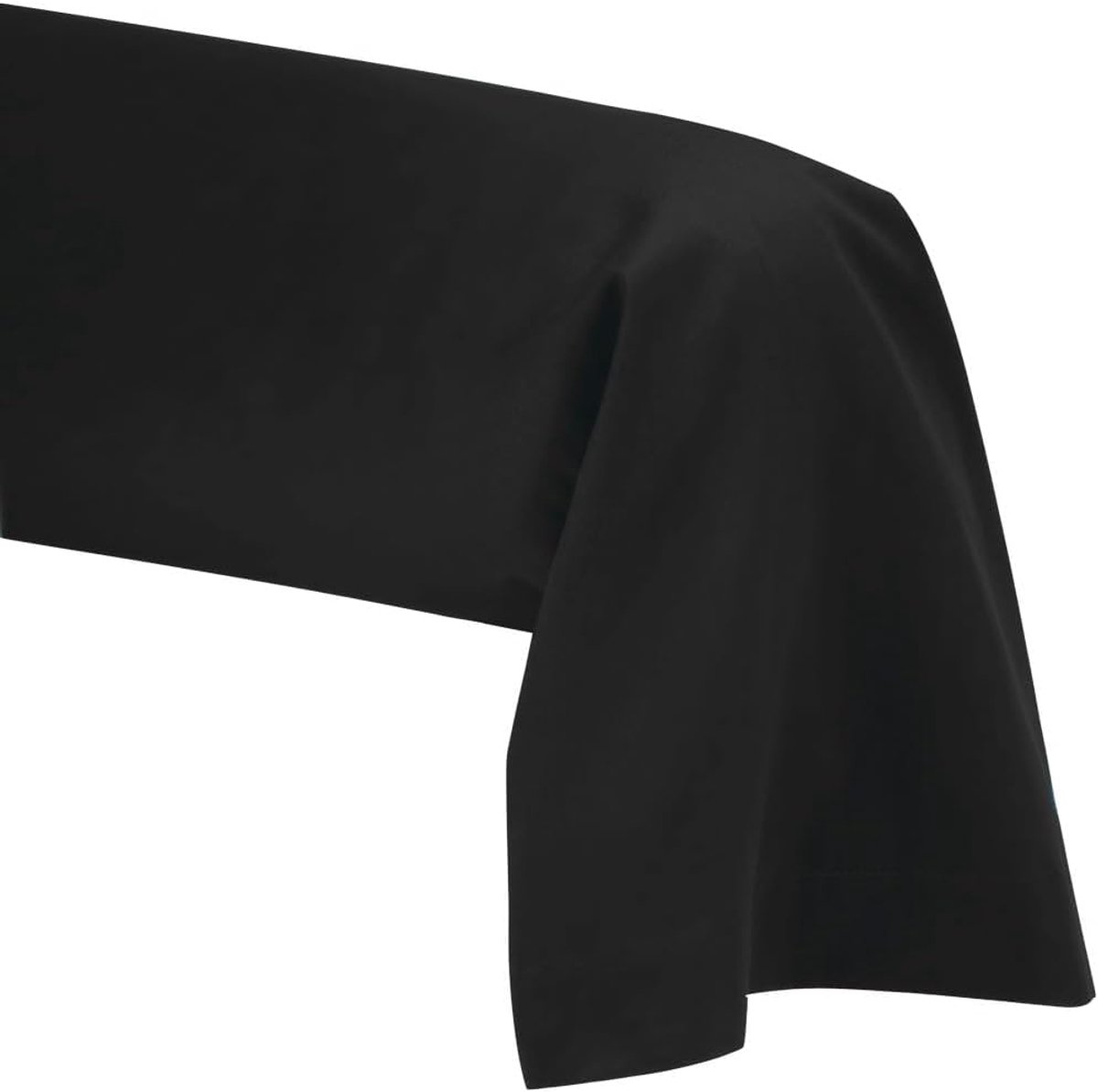 Kussensloop voor nekrol, 45 x 185 cm, zwart, 100% katoen, 57 draden