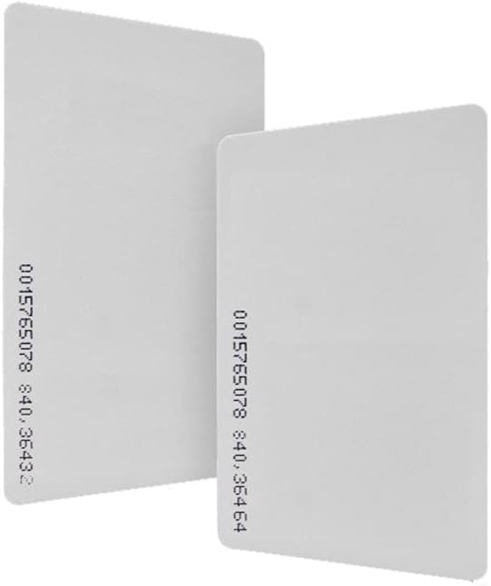 50 stks 125kHz RFID Nabijheid ID Smart Kaart Tag 0,8 mm dik TK4100 / EM4100 / EM4200 Lezen Single Kaart voor Toegangscontrolesysteem, Key Card