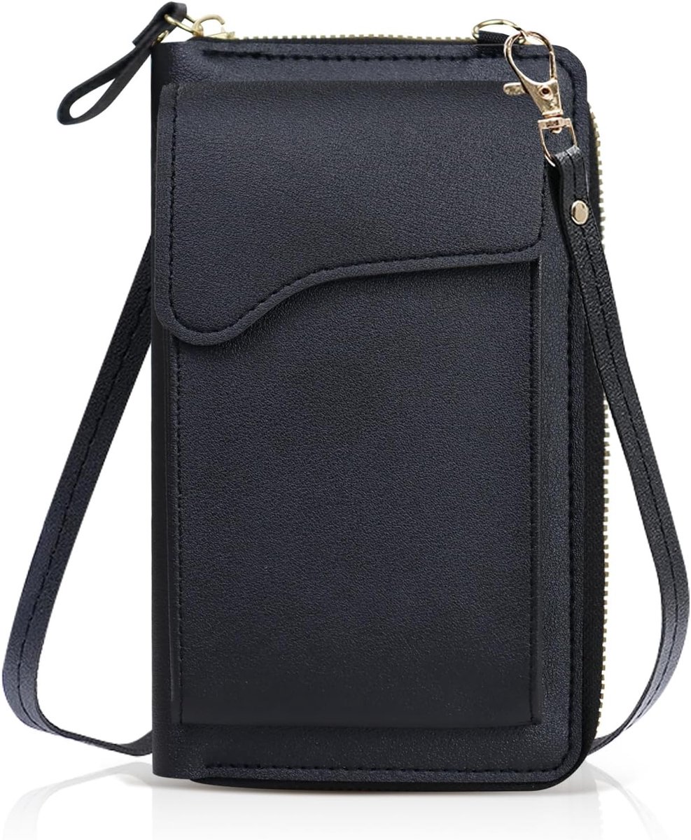 Draagbare Schoudertas voor Mobiele Telefoon, PU Leer, Verstelbare Schouderriem, Multifunctionele Crossbody Tas voor Dagelijks Gebruik en Reizen