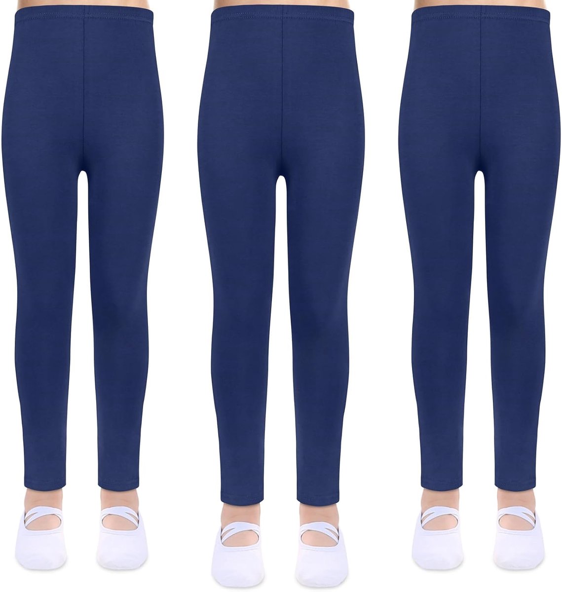 Leggings voor meisjes, hoge taille, lange sportlegging voor kinderen, zacht, elastisch, basic sportbroek, ondoorzichtige broek voor dans, yoga, dagelijks gebruik