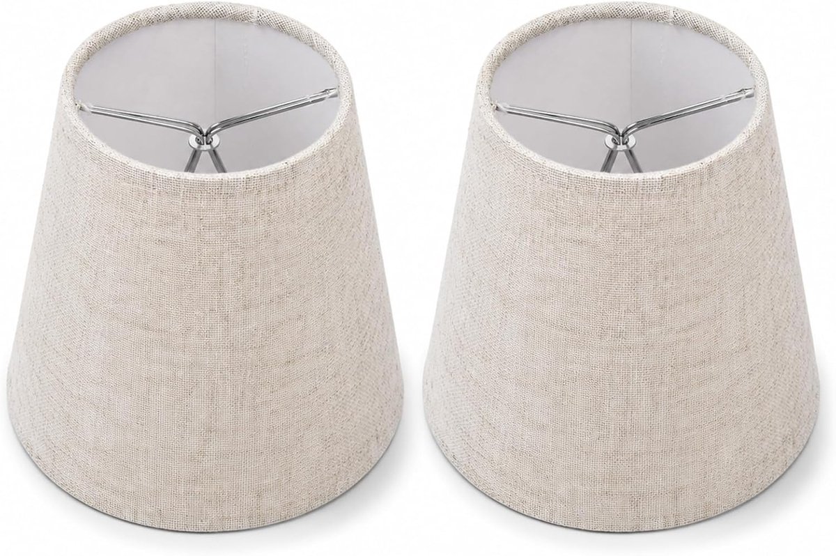 2PCS Small Lampshade, Table Lamp Shade Cover Fabric Clip On Lampshade For E14 Screw Candlestick Lamp Chandelier(PT13) - ShopVlot