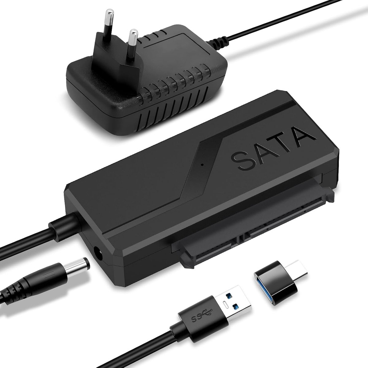 6Gbps USB C/USB3.0 to SATAIII/II/I Adapter, SATA to USB 3.0 Cable for 2.5/3.5in HDD/SSD Hard Drives and SATA Optical - ShopVlot