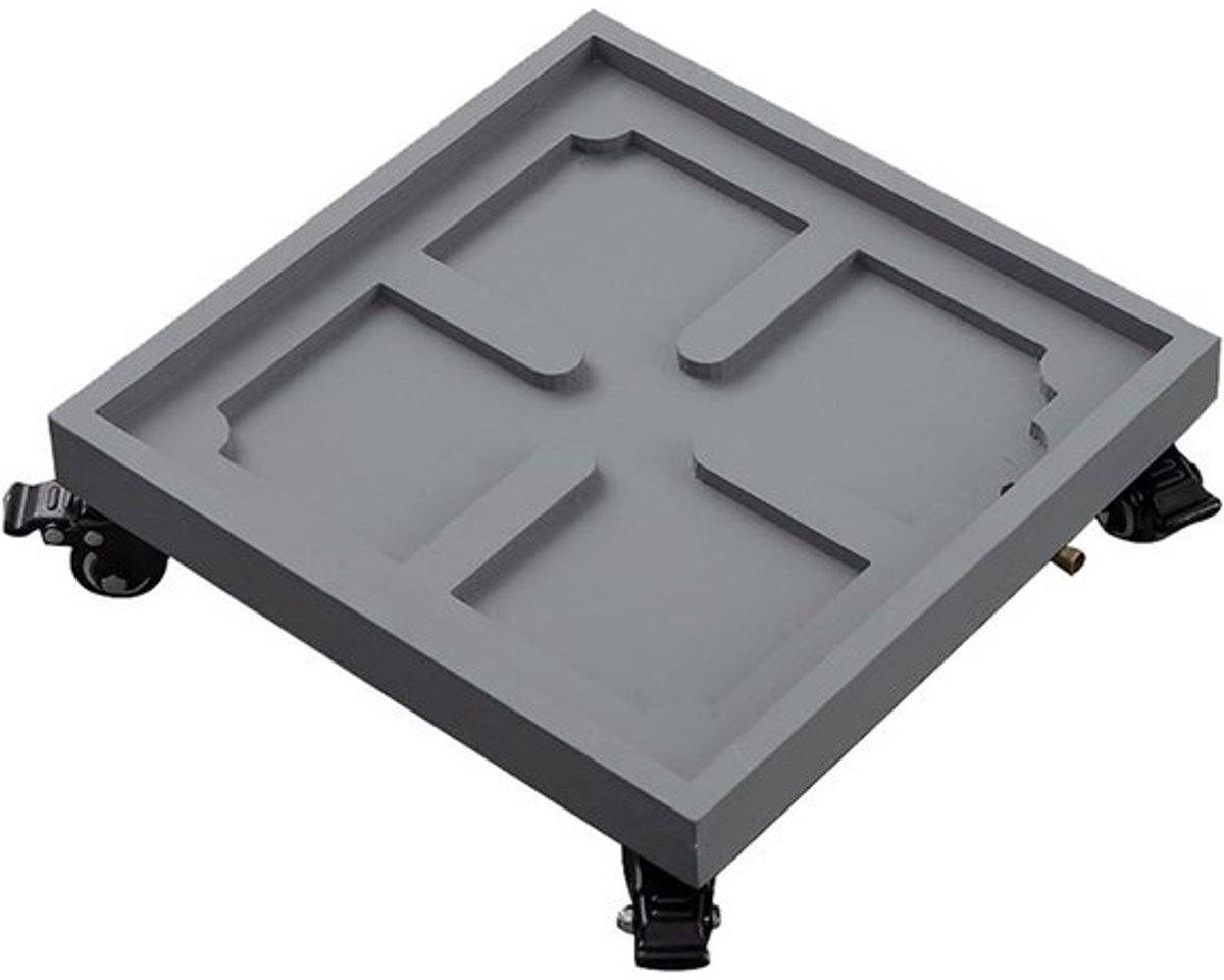 Plantenstandaard - met wielen - Verrijdbare plantenwagen - Voor het verplaatsen van planten - 360 graden draaibaar - 30 cm - Grijs