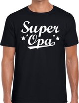 Super opa cadeau t-shirt zwart heren L