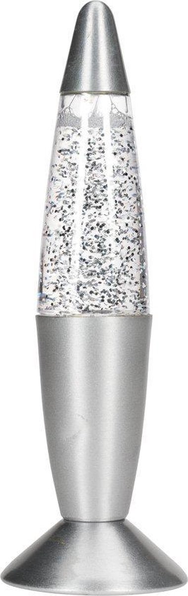 glitterlamp 18 cm metallic met roos licht en sprankelende beweging - lavalampen van Halay — afbeelding 5