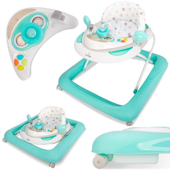 Sun Baby Loopstoeltje Looplerhulp, Interactief En Opvouwbaar Met Veiligheidsstop Knoppen Licht Geluid Vanaf 6 Maanden Groen 2126774813