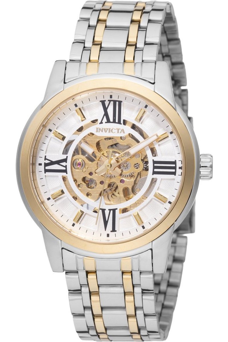 Invicta Objet D Art 69130 Heren Horloge - Waterdicht - Analoog - Automatisch Uurwerk - Roestvrij Staal met zilveren Wijzerplaat - 41mm