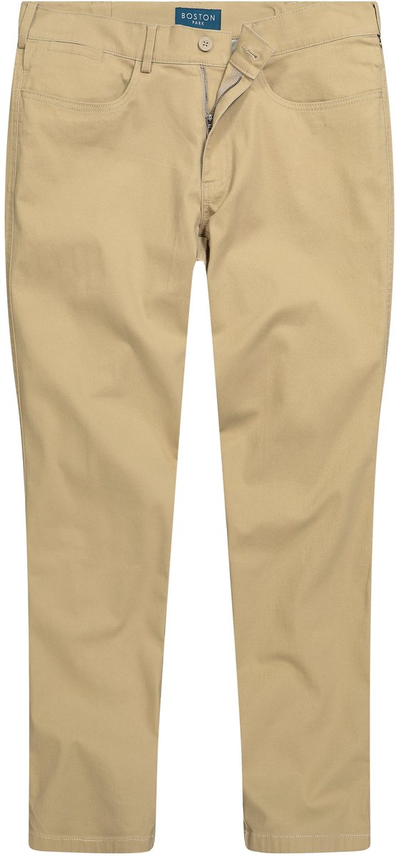 Boston Park - Heren - Broek van twill traveller-band 5-pocket regular fit - Zand - Maat 62