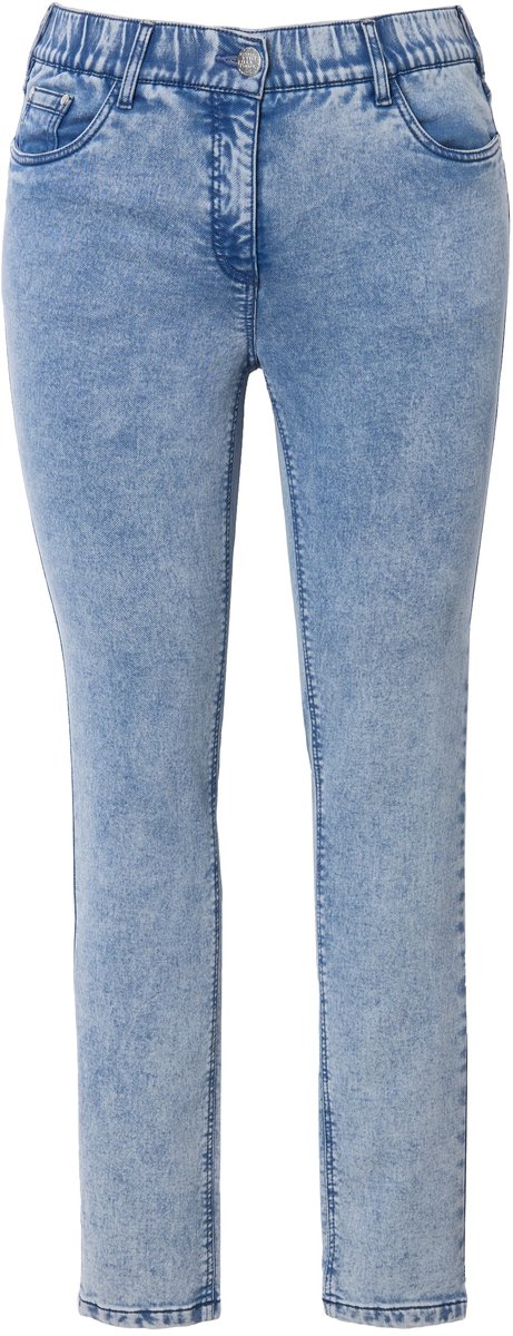 Ulla Popken - Dames - Jerseyjeans Sarah smalle pijpen comfortabele tailleband - Licht blauw denim - Maat 60