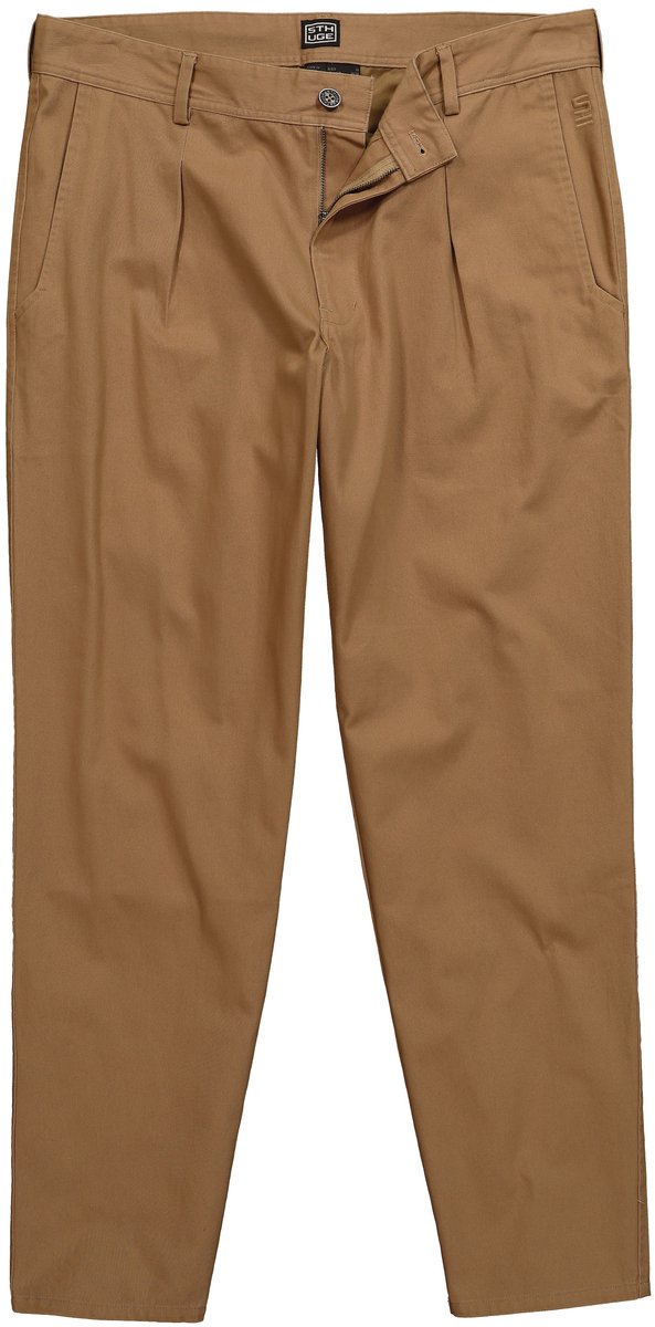 STHUGE - Heren - Bandplooibroek Tapered Loose Fit - Zandsteen - Maat 58