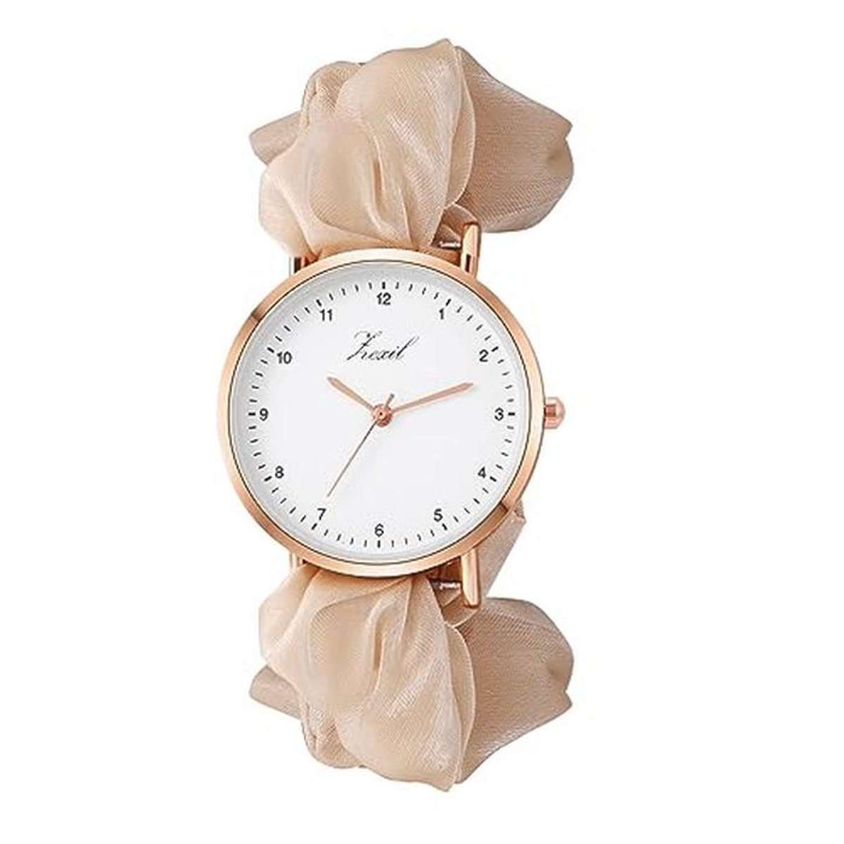 Dameshorloge met elastische haarband - uniek analoog kwarts polshorloge voor vrouwen en meisjes