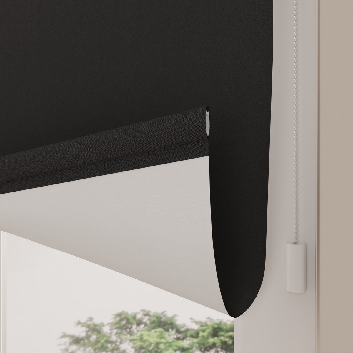 DTCH® Elektrisch Rolgordijn Verduisterend - Easy - Black - 150 x 190 cm - Motionblinds CMD-03
