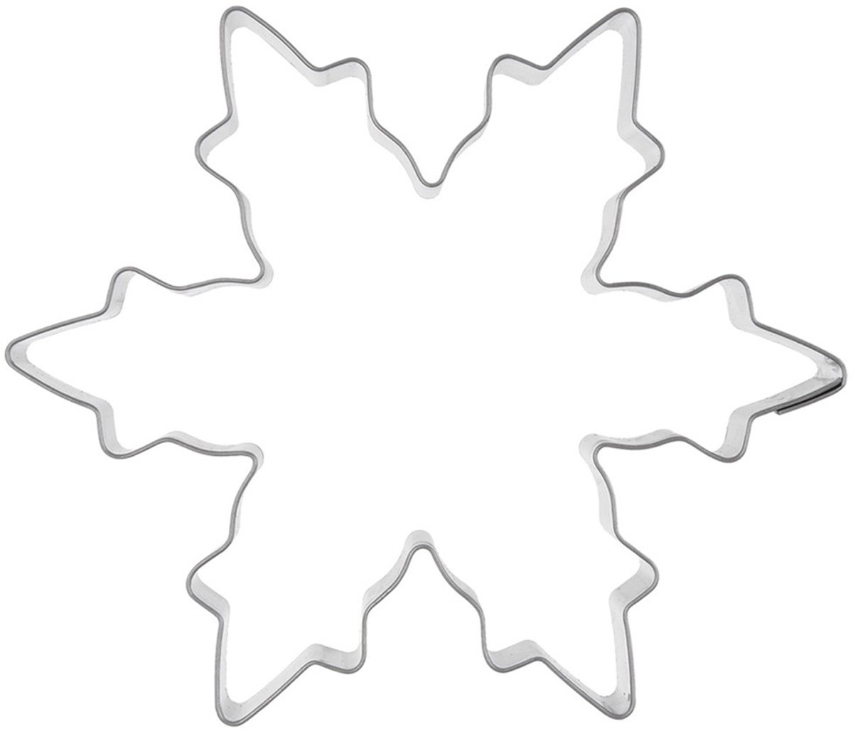 Koekjessnijder Edelstaal Sneeuwvlok 10 cm - Vormen - Uitsteekvorm - Cookie - Cutter - Uitsteekvormpjes - Koekjes - Bakken
