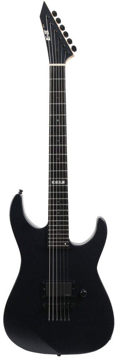 ESP E-II M-I Thru NT Black Satin met koffer