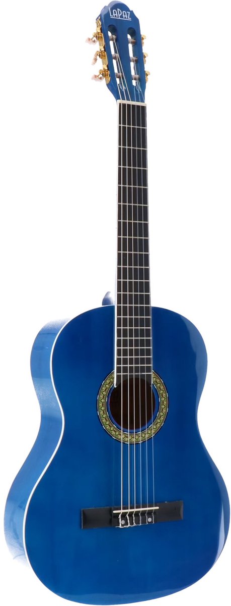 LaPaz 002 BL 4/4-formaat klassieke gitaar blauw