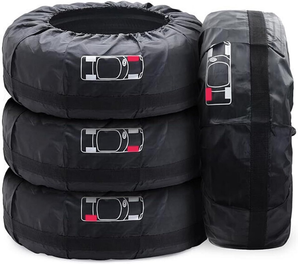 Waterdichte Bandhoezen Set 4 Stuks voor 16-20 Inch Banden - Schoon Transport en Opslag