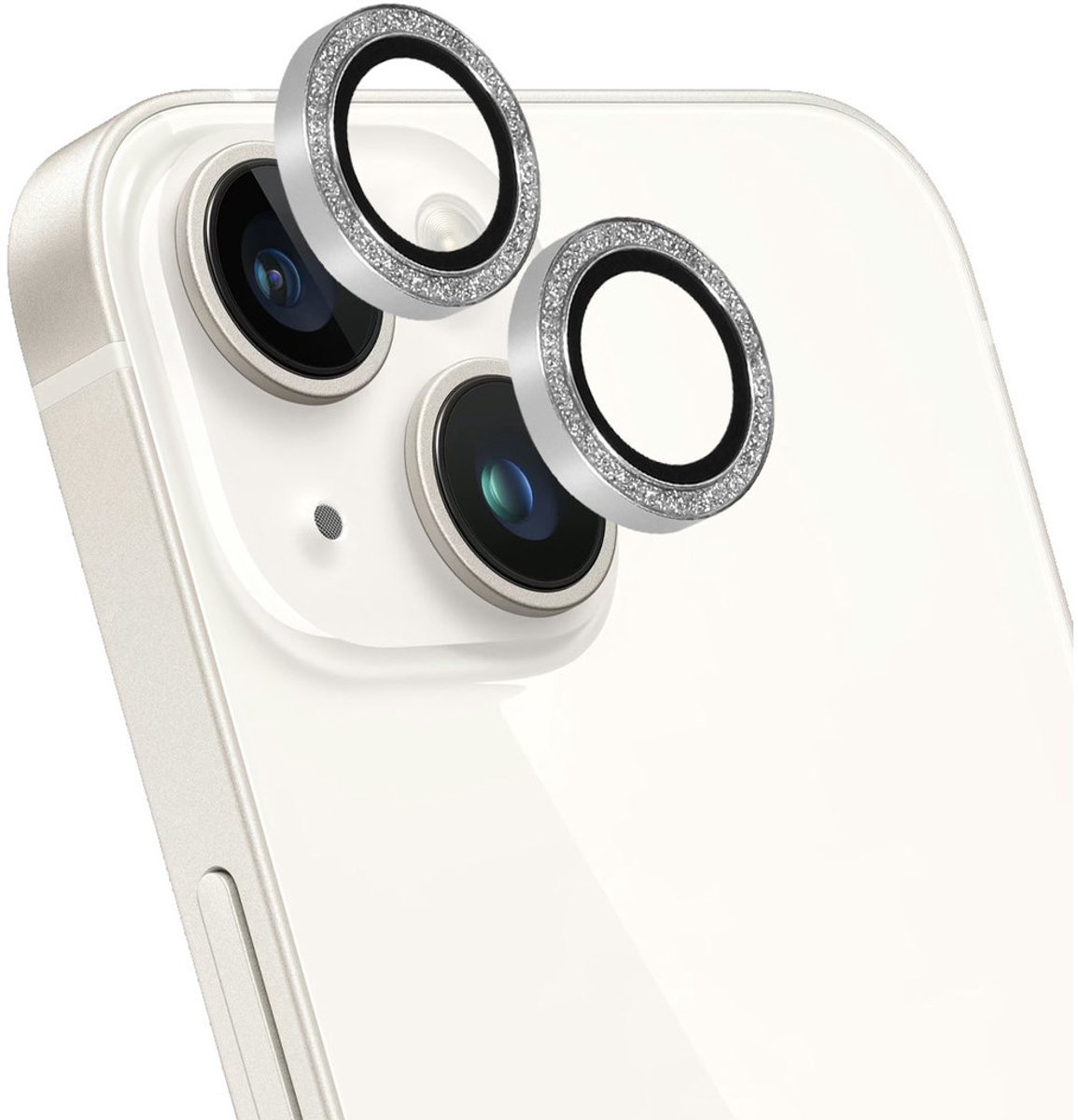 Mobiparts Screenprotector geschikt voor Apple iPhone 14 Plus Glazen | Mobiparts Camera Lens Protector - Case Friendly - Zilver