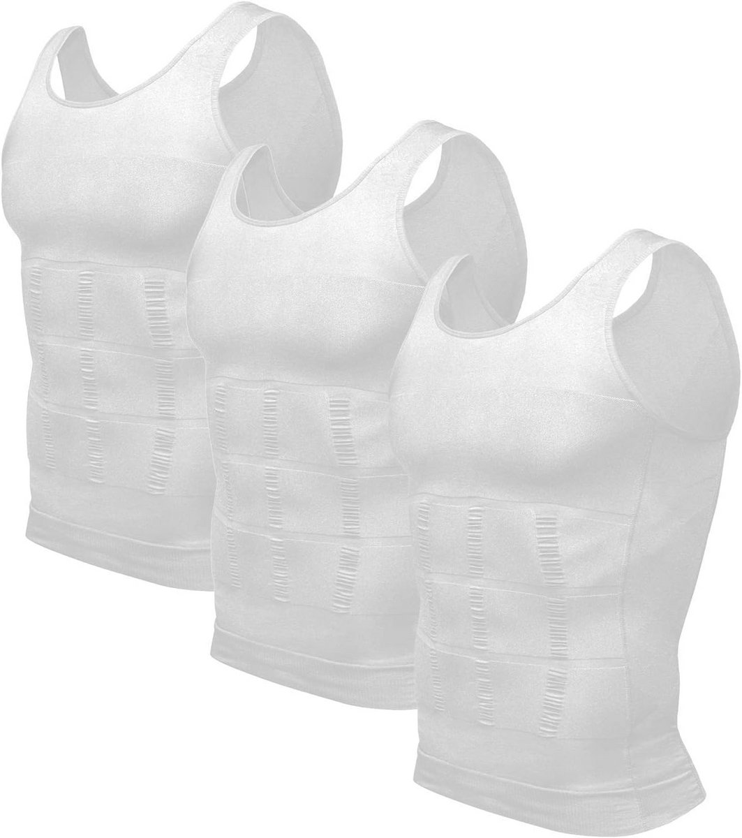 Herenshirt Corrigerend 3-Pack Slimming Vest Tanktop Compressie