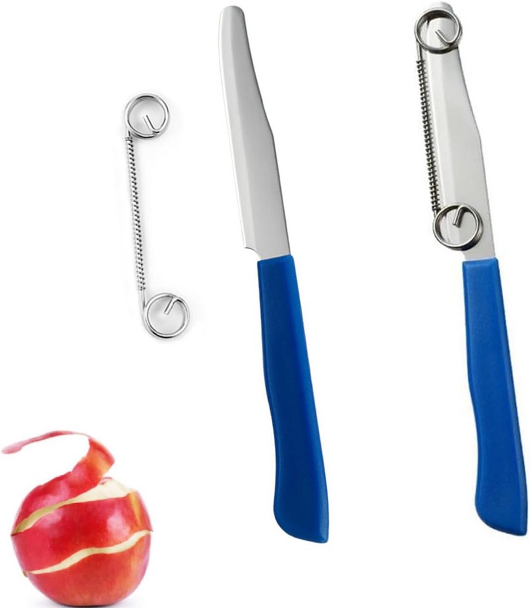 Set van 2 Universele Dunschillers voor Fruit en Groenten met Verwijderbare Veer