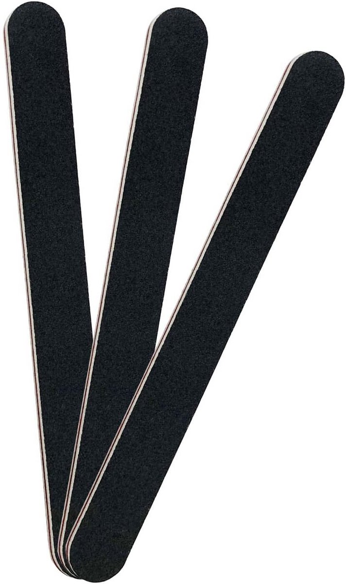 3-pack Professionele Nagelvijlen 100/180 Grit voor Acryl en Natuurlijke Nagels