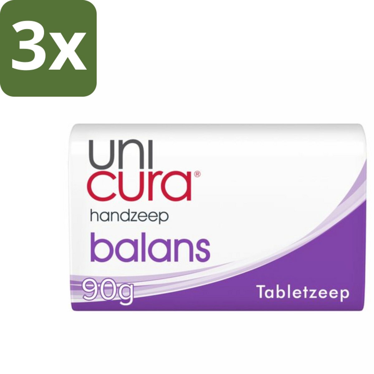 Unicura Tabletzeep Anti Bacterieel Balans 180 gr - Bulkverpakking - 3 stuks
