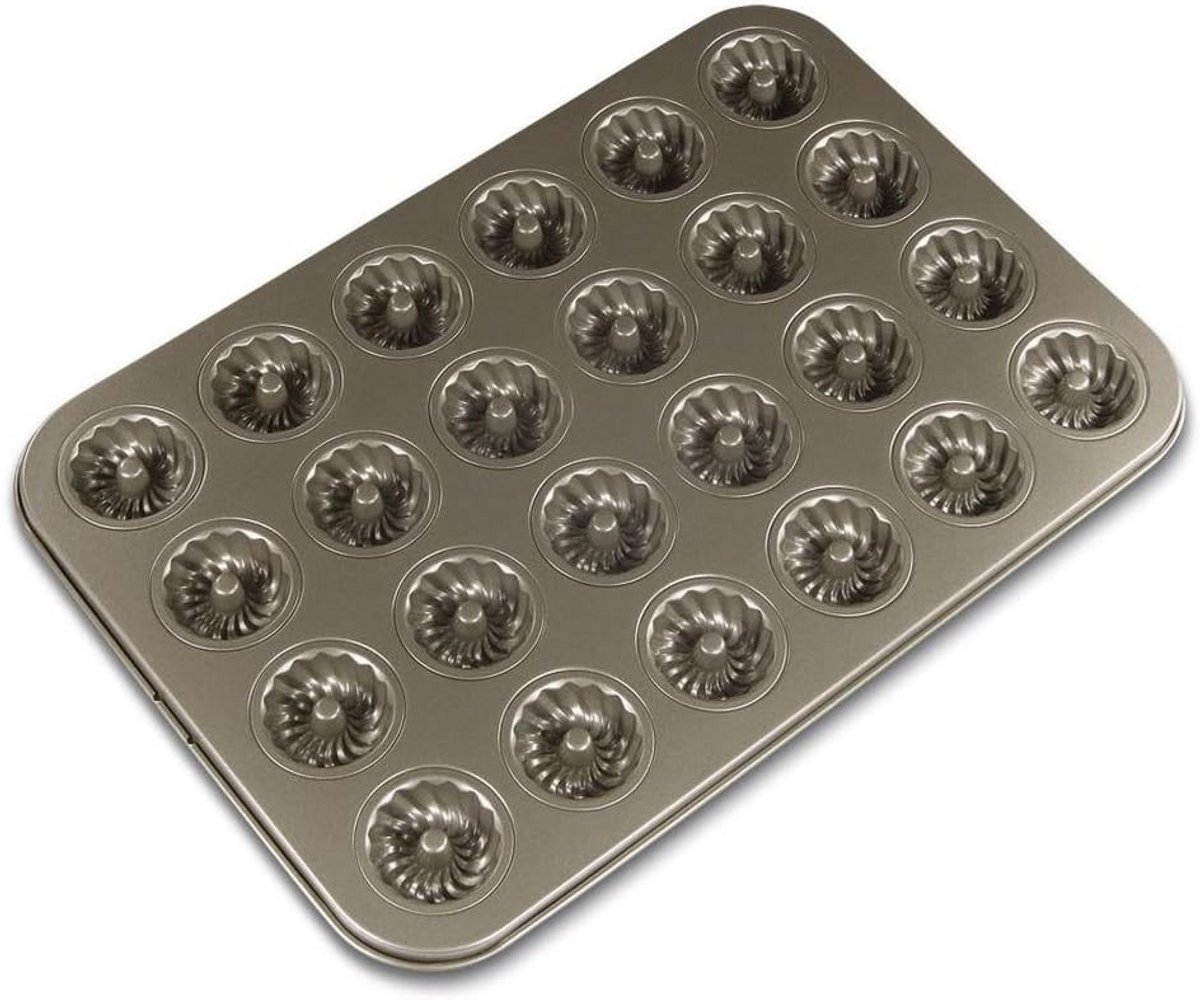 Bakvorm Mini Tulbanden - 24 Stuks - Antiaanbaklaag - Formaat 38x26 cm