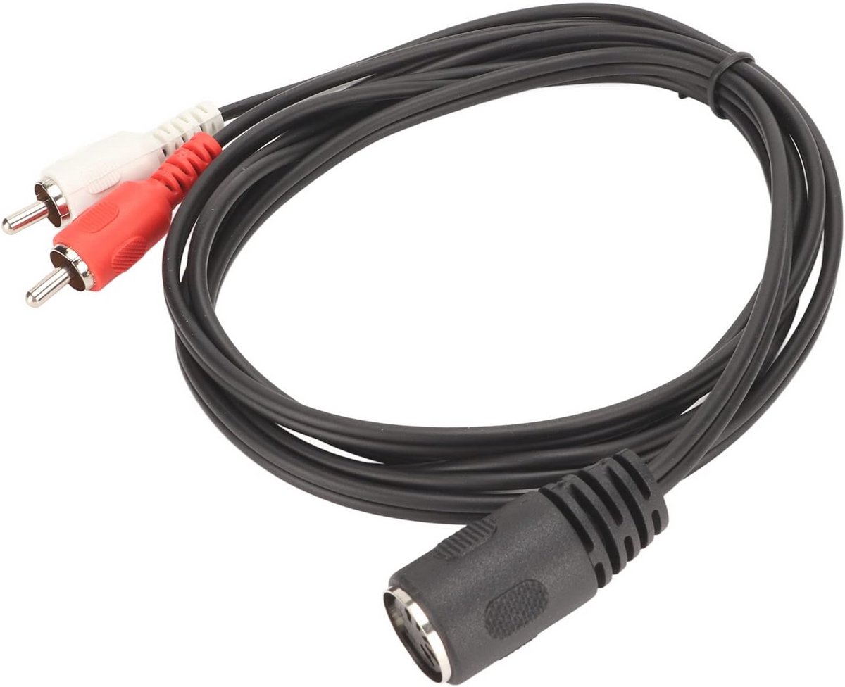 5 Pin DIN Audiokabel naar 2 Phono Stekkers – 1.5m