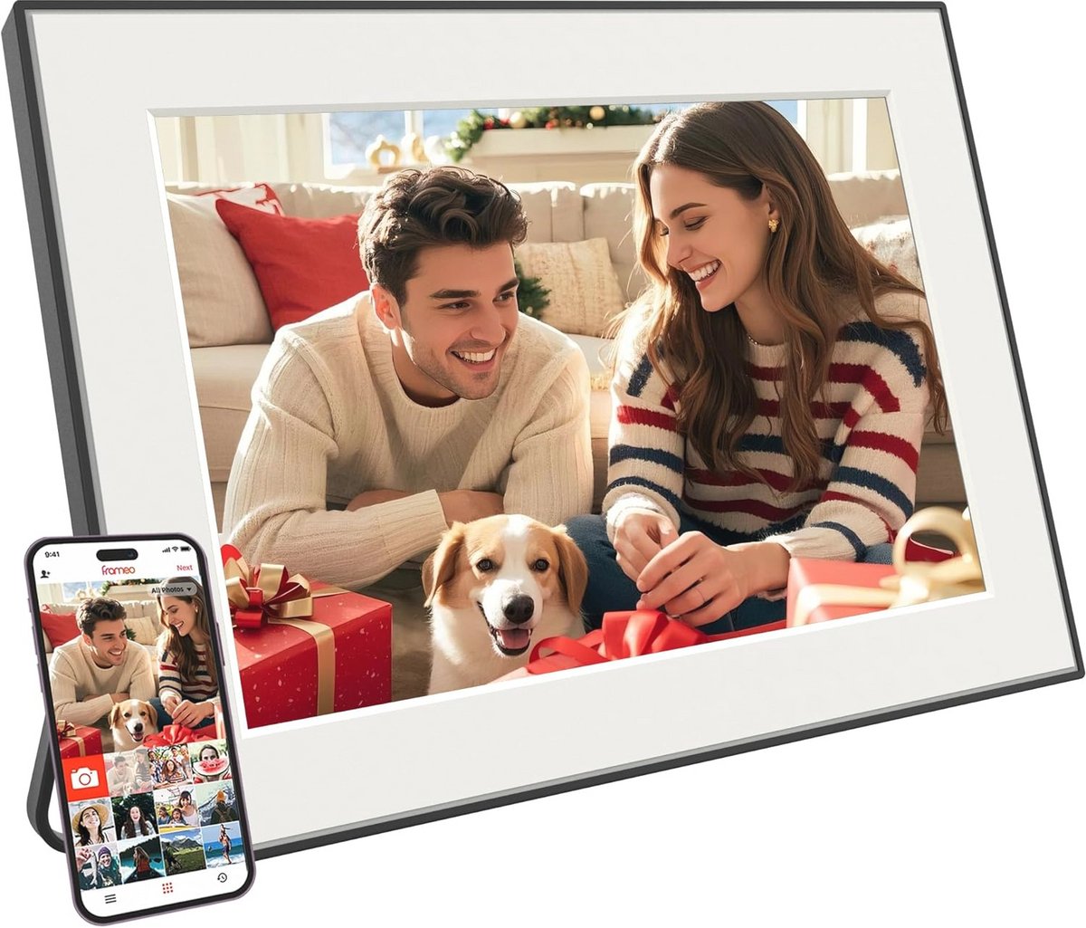 Digitale fotolijst 10,6 inch met 64 GB geheugen en touchscreen