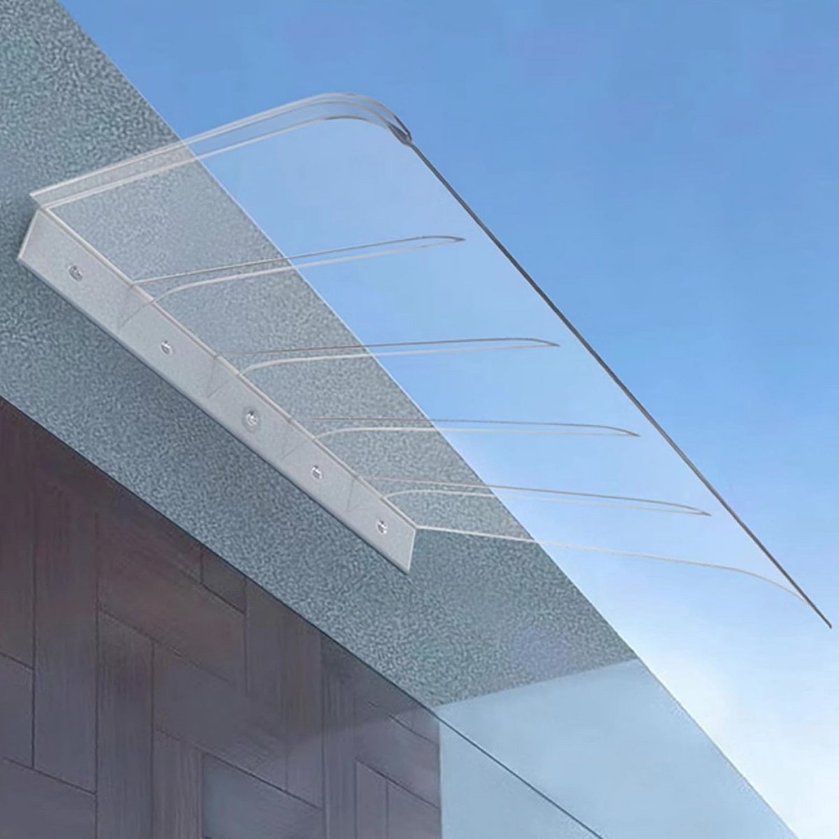 Moderne Deurluifel met Polycarbonaat Overkapping voor Raam en Huisdeur - UV- en Regenbestendig