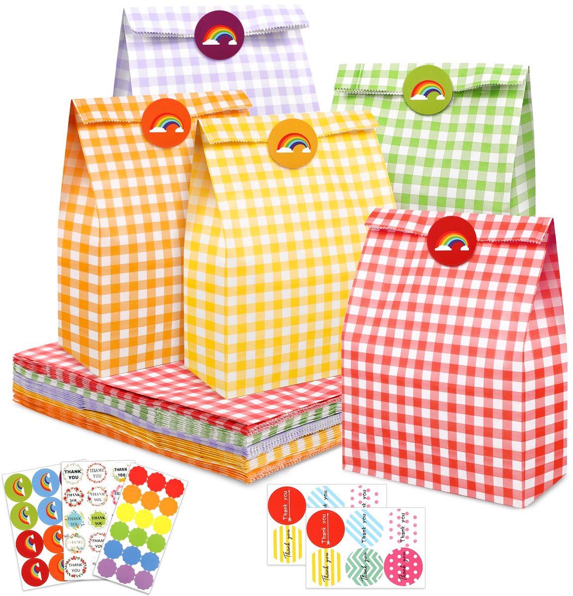 IMPERATORIS® Uitdeelzakjes met Strip/Stickers - Koekzakjes/Snoepzak/Geschenkzakjes - 40 stuks