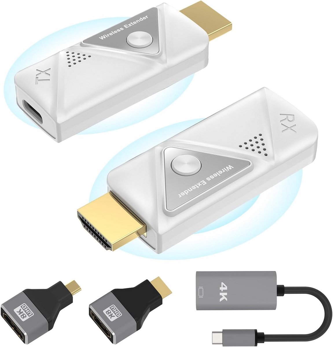 Draadloze HDMI-zender en ontvanger voor video en audio streaming naar monitor