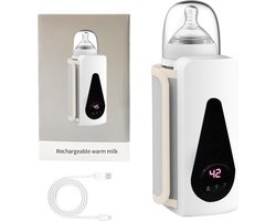 Fleswarmer voor baby onderweg, instelbare temperatuur, met LCD-display, voor huis, buiten, reizen