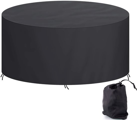 vidaXL Tuinmeubelhoes rond 420D 182x71 cm oxford zwart