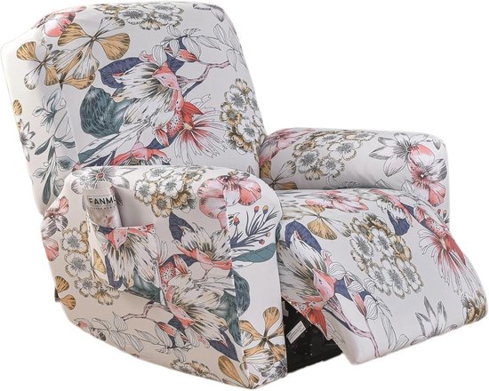 Leorate Ligstoelhoezen, stretch fauteuilhoezen met zak, decoratie