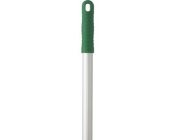 Hygiëne Steel 150 cm met Schroefdraad van Aluminium en Groene Handgreep — afbeelding 5