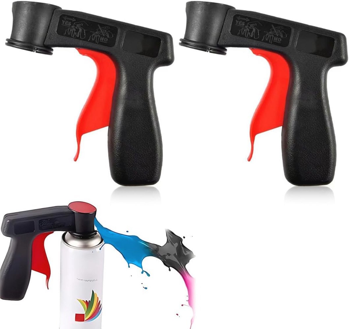 Accessoires voor verfspuitmachines - Handvat en spuitfleshouders