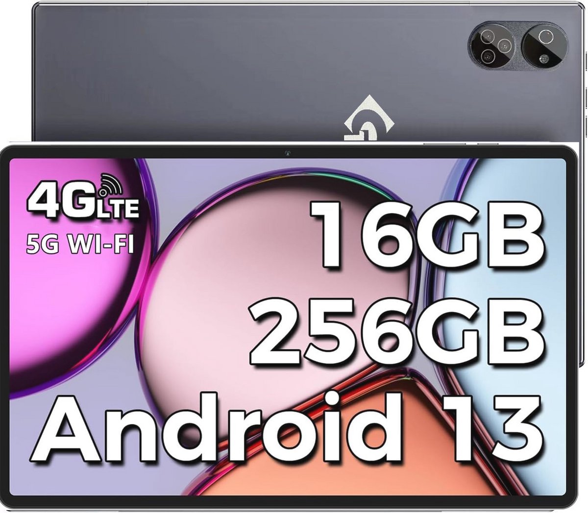 10,1 inch Android tablet met 16 GB, uitbreidbaar tot 1TB, Octa-Core, 4G en WiFi