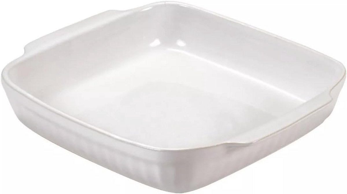 Keramische Witte Rechthoekige Plaat 18 x 16 cm - Geschikt van -18 ° tot + 250 °