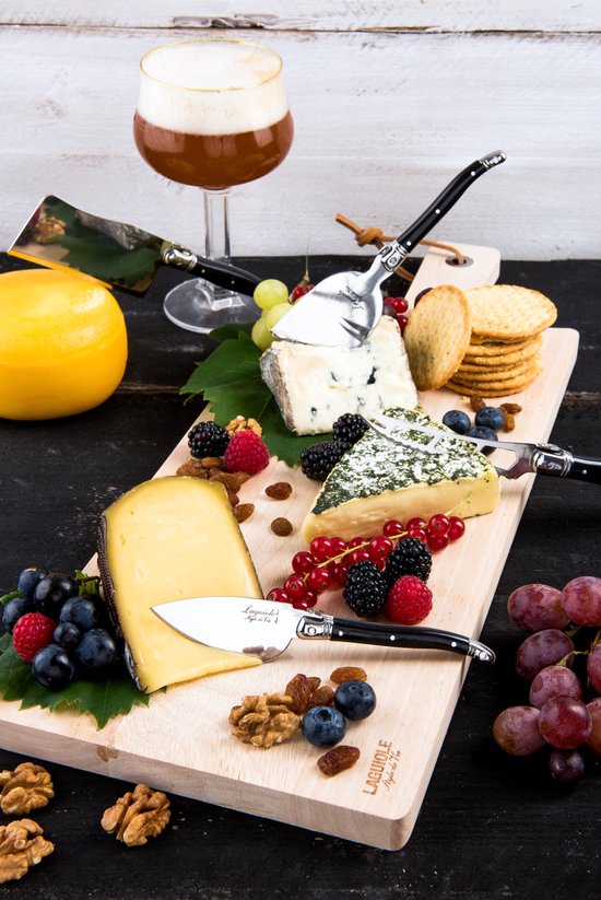 Ensemble de couteaux à fromage Laguiole Style de Vie Premium Line - 8 pièces - avec étagère