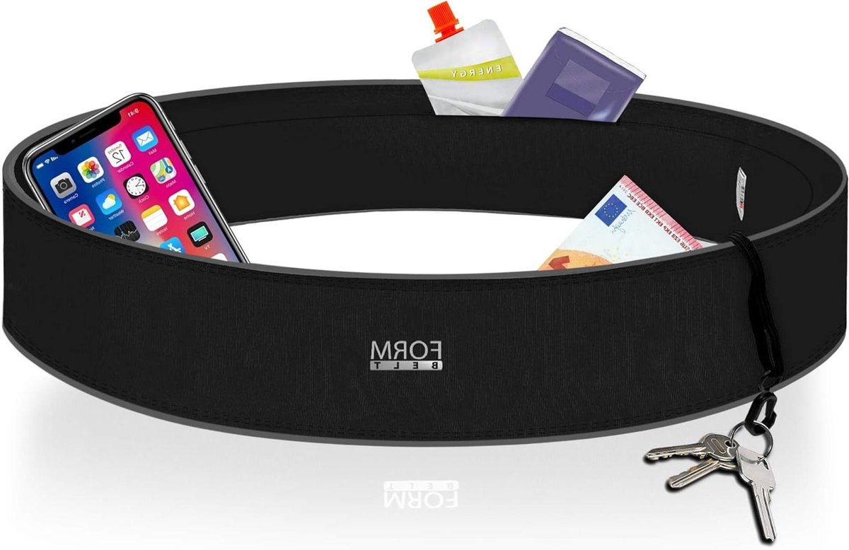 Provento- Telefoon Loopriem - Smartphone - Joggen Heuptas - Zwart - Universele iPhone Galaxy Samsung Huawei Xiaomi Pixel - Geschikt voor iPhone 14 S23 13 12 Pro Max A52 A53 S20 S22 S21 FE - XXL