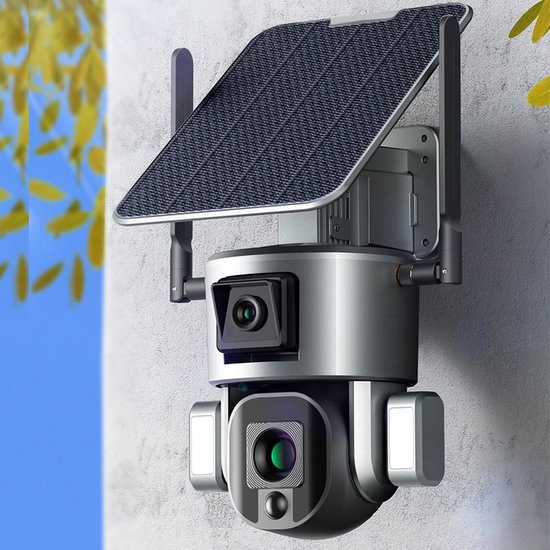 DrPhone SolarX - 4G Sim - Camera - 4K UHD - 8MP 3840X2160p - 10X Optische Zoom - Pan / Tilt - Zonne Energie - 2 Weg Audio - Beveiligingscamera van Merkloos — afbeelding 2