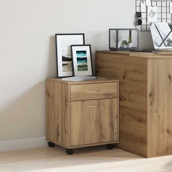 VidaXL Rolkast 45x38x54 Cm Bewerkt Hout Artisanaal 